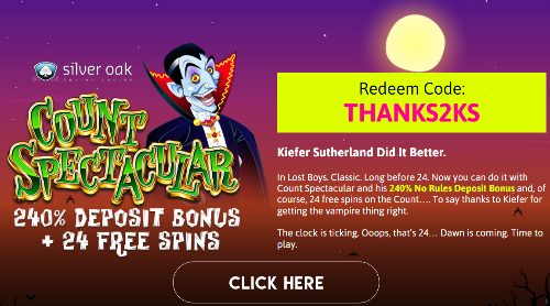 Silver oak casino free spin codes